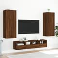 Miniatyrbillede 3 af 11: vidaXL væghængt tv-bord 40,5x30x102 cm konstrueret træ brunt egetræ