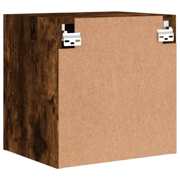 vidaXL Väggmonterad tv-bänk 2 st rökfärgad ek 40,5x30x40 cm