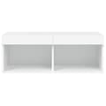 Miniatyrbild 8 av 11: vidaXL Tv-bänk med LED-belysning vit 80x30x30 cm