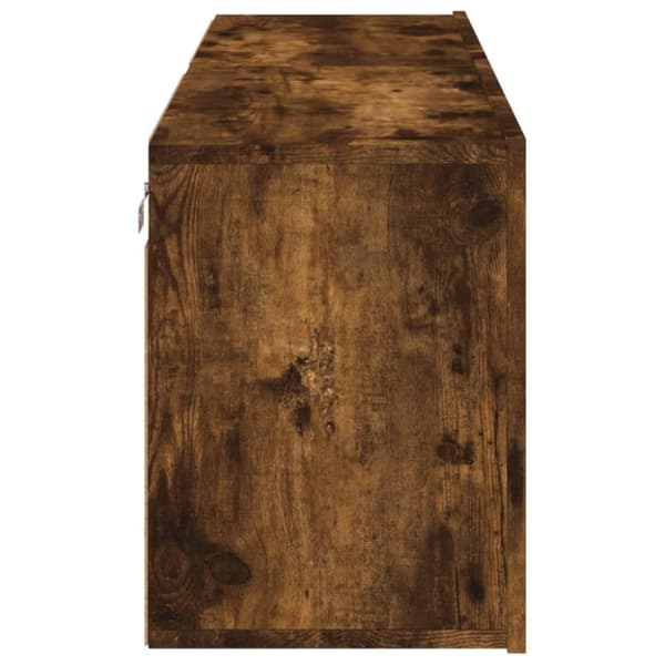 vidaXL Veggmonterte TV-benker 2 stk røkt eik 60x30x41 cm