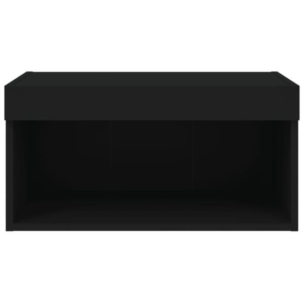 vidaXL Tv-bänk med LED-belysning svart 60x30x30 cm