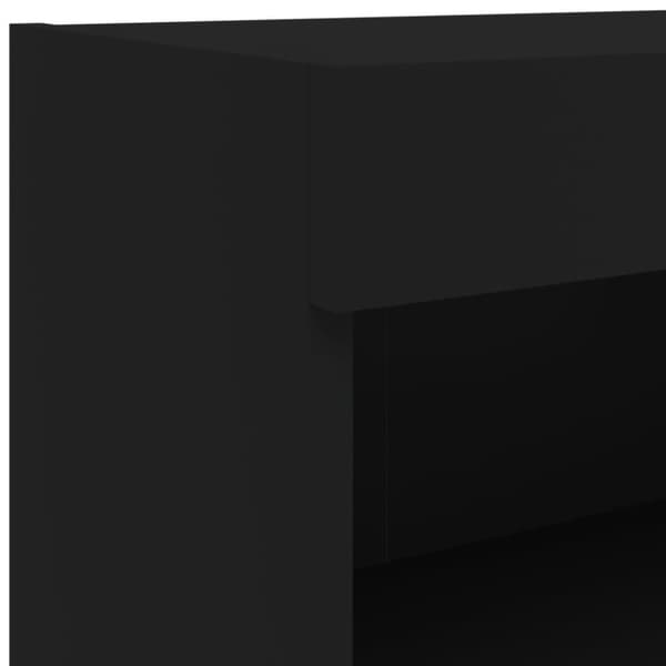 vidaXL Tv-bänk med LED-belysning svart 60x30x30 cm