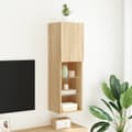 Miniatyrbild 4 av 11: vidaXL Tv-bänk med LED-belysning sonoma-ek 30,5x30x102 cm