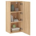 Miniatyrbilde 4 av 11: vidaXL Vegghengt TV-benk sonoma eik 40,5x30x90 cm konstruert tre
