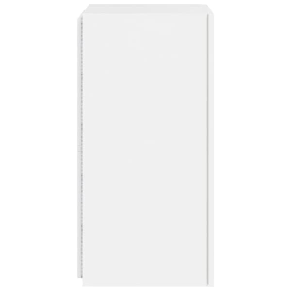 vidaXL Vegghengt TV-benk med LED hvit 30,5x35x70 cm