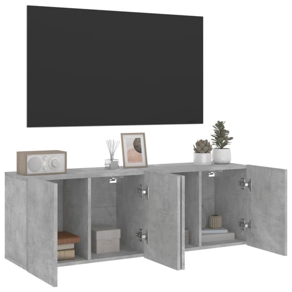 vidaXL væghængte tv-borde 2 stk. 60x30x41 cm betongrå