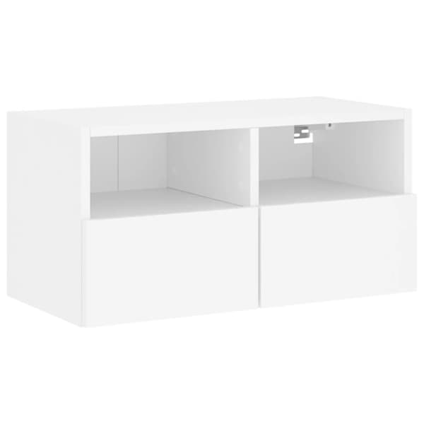 vidaXL TV-seinäkaappi valkoinen 60x30x30 cm tekninen puu