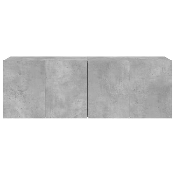 vidaXL Väggmonterad tv-bänk 2 st betonggrå 60x30x41 cm
