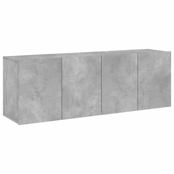 vidaXL Väggmonterad tv-bänk 2 st betonggrå 60x30x41 cm