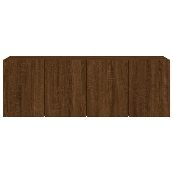 vidaXL Veggmonterte TV-benker 2 stk brun eik 60x30x41 cm