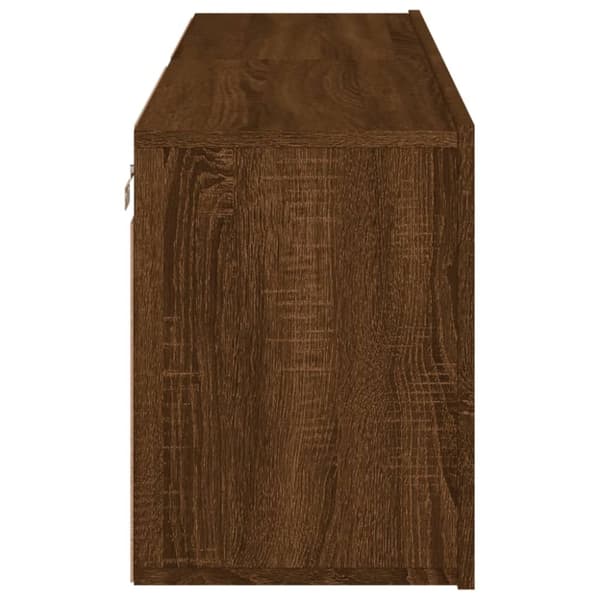 vidaXL Veggmonterte TV-benker 2 stk brun eik 60x30x41 cm