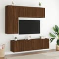 Miniatyrbilde 2 av 11: vidaXL Veggmonterte TV-benker 2 stk brun eik 60x30x41 cm
