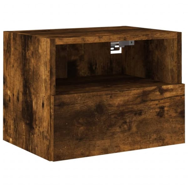 vidaXL Vegghengte TV-benker 2 stk røkt eik 40x30x30 cm konstruert tre