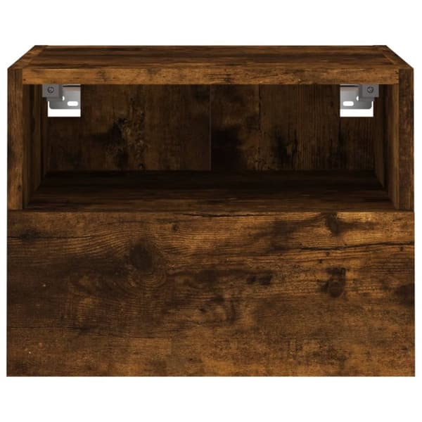 vidaXL Vegghengte TV-benker 2 stk røkt eik 40x30x30 cm konstruert tre