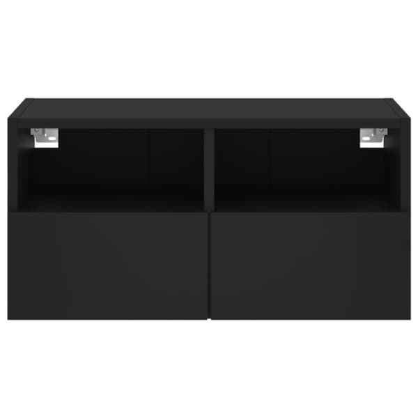 vidaXL væghængt tv-bord 60x30x30 cm konstrueret træ sort