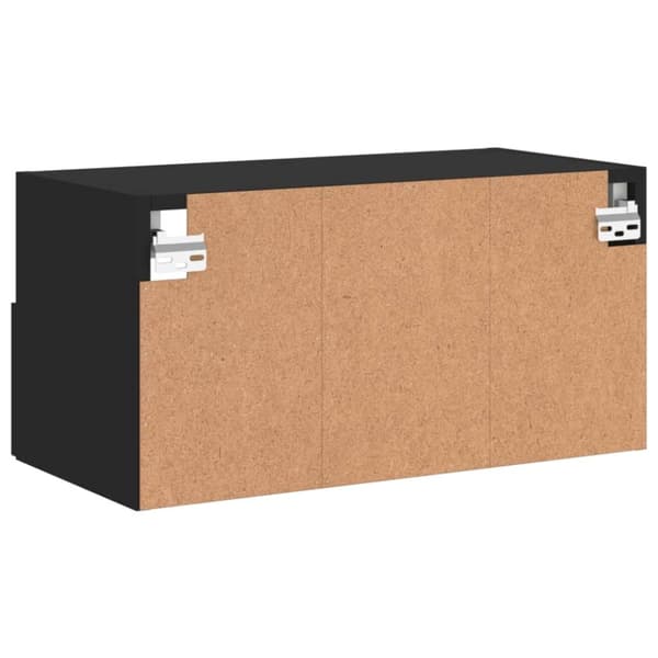 vidaXL væghængt tv-bord 60x30x30 cm konstrueret træ sort
