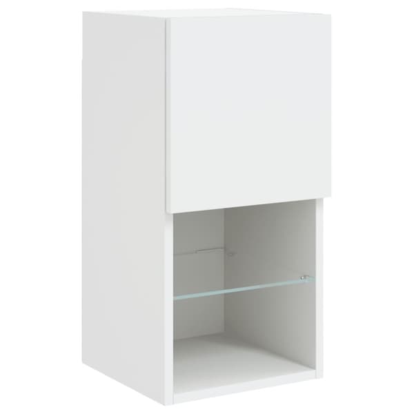 vidaXL TV-benk med LED-lys hvit 30,5x30x60 cm
