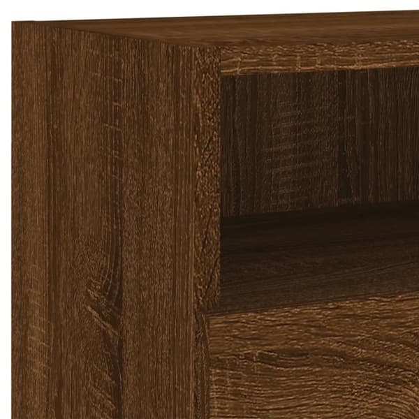 vidaXL Vegghengt TV-benk brun eik 80x30x30 cm konstruert tre