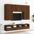 Pikkukuva 3 / 11: vidaXL TV-seinäkaappi ruskea tammi 100x30x30 cm tekninen puu
