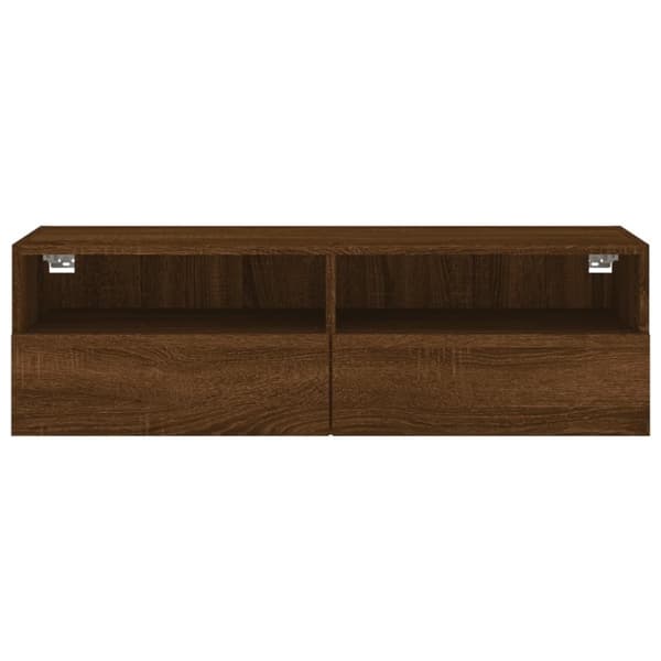 vidaXL TV-seinäkaappi ruskea tammi 100x30x30 cm tekninen puu