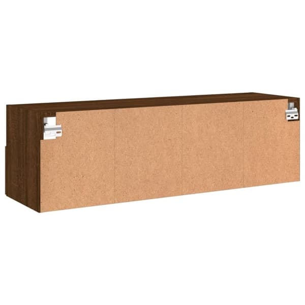 vidaXL TV-seinäkaappi ruskea tammi 100x30x30 cm tekninen puu