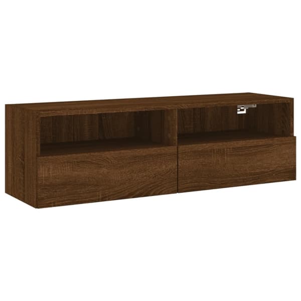 vidaXL TV-seinäkaappi ruskea tammi 100x30x30 cm tekninen puu