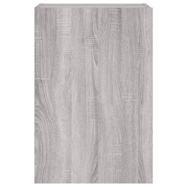 vidaXL tv-bord til væg 2 stk. 40,5x30x60 cm konstrueret træ grå sonoma