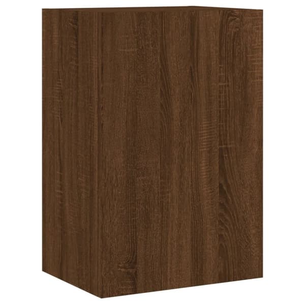 vidaXL Väggmonterad tv-bänk 2 st brun ek 40,5x30x60 cm konstruerat trä