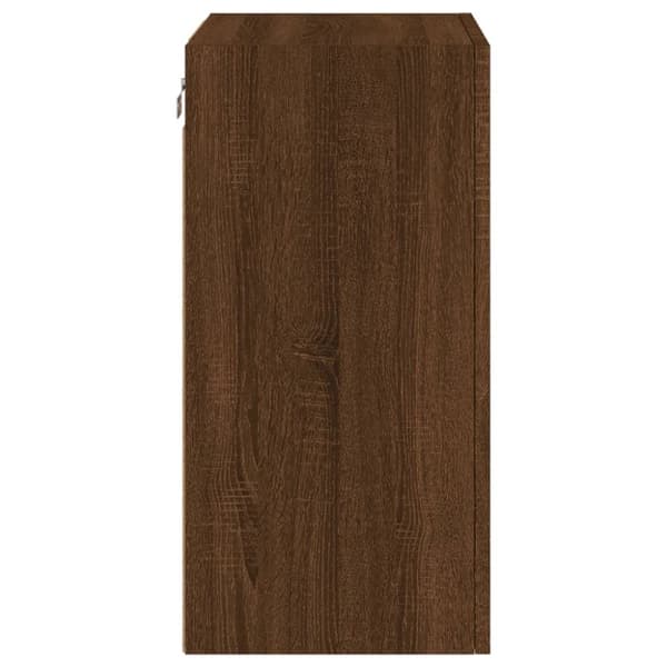 vidaXL Väggmonterad tv-bänk 2 st brun ek 40,5x30x60 cm konstruerat trä