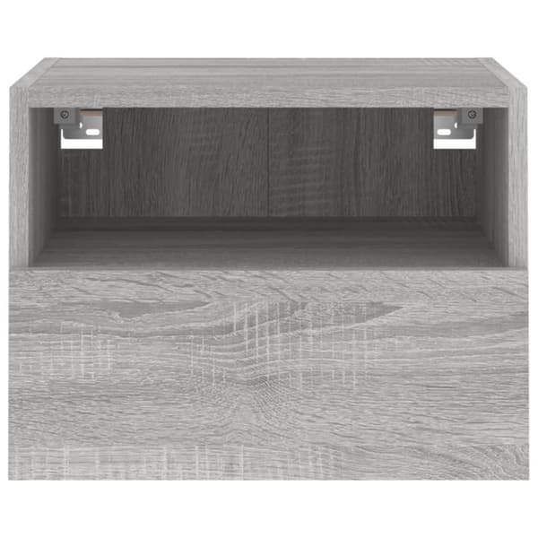 vidaXL Vegghengt TV-benk 2 stk grå sonoma 40x30x30 cm konstruert tre