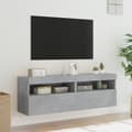 Miniatyrbilde 5 av 11: vidaXL Vegghengte TV-benker med LED-lys 2 stk betonggrå 60x30x40 cm
