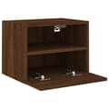 Miniatyrbilde 6 av 11: vidaXL Vegghengte TV-benker 2 stk brun eik 40x30x30 cm konstruert tre