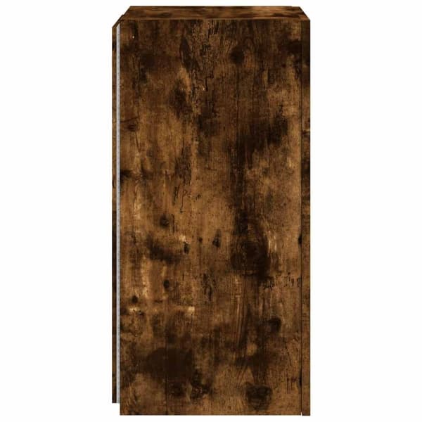 vidaXL TV-seinäkaappi LED-valoilla savutammi 30,5x35x70 cm