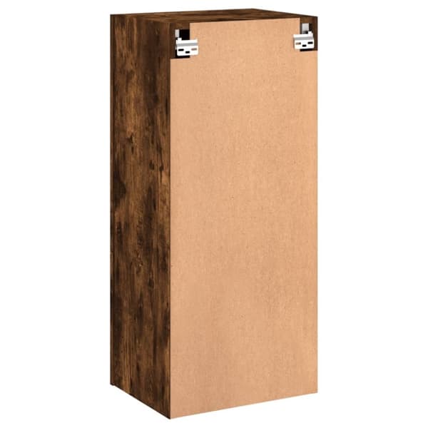 vidaXL væghængt tv-bord 40,5x30x90 cm konstrueret træ røget egetræ