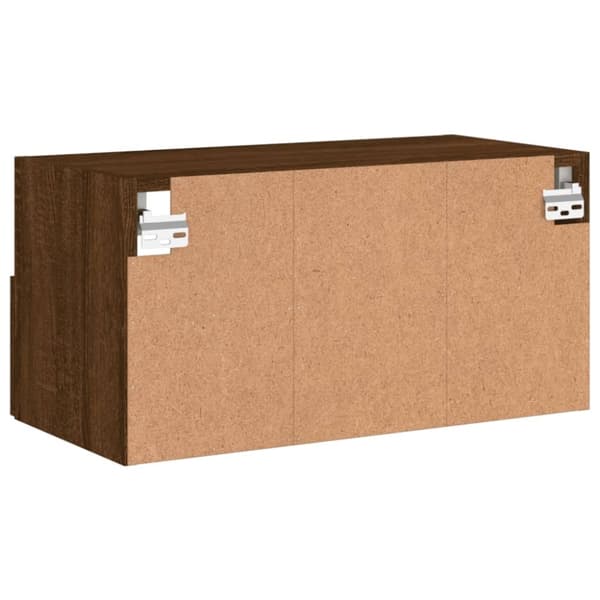 vidaXL Vegghengt TV-benk brun eik 60x30x30 cm konstruert tre