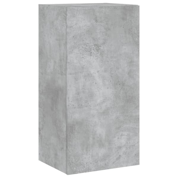 vidaXL væghængt tv-bord med LED-lys 40,5x35x80 cm betongrå