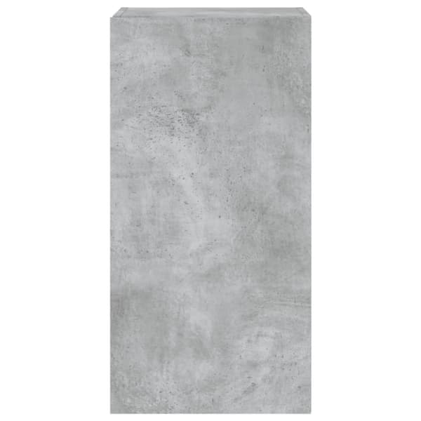 vidaXL væghængt tv-bord med LED-lys 40,5x35x80 cm betongrå