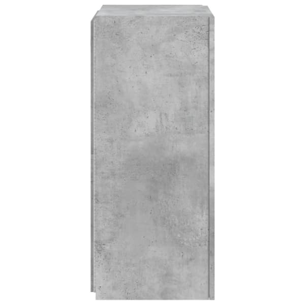 vidaXL væghængt tv-bord med LED-lys 40,5x35x80 cm betongrå