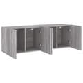 Miniatyrbilde 5 av 11: vidaXL Veggmonterte TV-benker 2 stk grå sonoma 60x30x41 cm