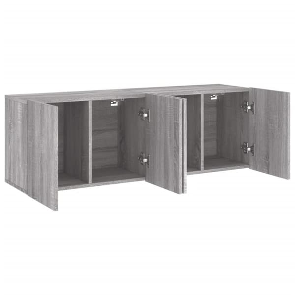 vidaXL Veggmonterte TV-benker 2 stk grå sonoma 60x30x41 cm