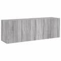 Miniatyrbilde 1 av 11: vidaXL Veggmonterte TV-benker 2 stk grå sonoma 60x30x41 cm