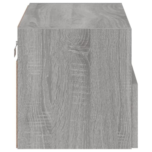 vidaXL Vegghengt TV-benk grå sonoma 60x30x30 cm konstruert tre