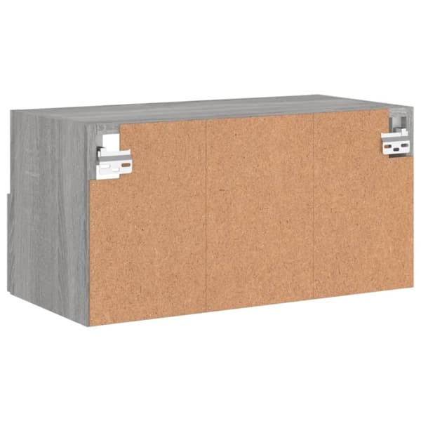 vidaXL Vegghengt TV-benk grå sonoma 60x30x30 cm konstruert tre