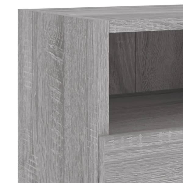 vidaXL Vegghengt TV-benk grå sonoma 60x30x30 cm konstruert tre