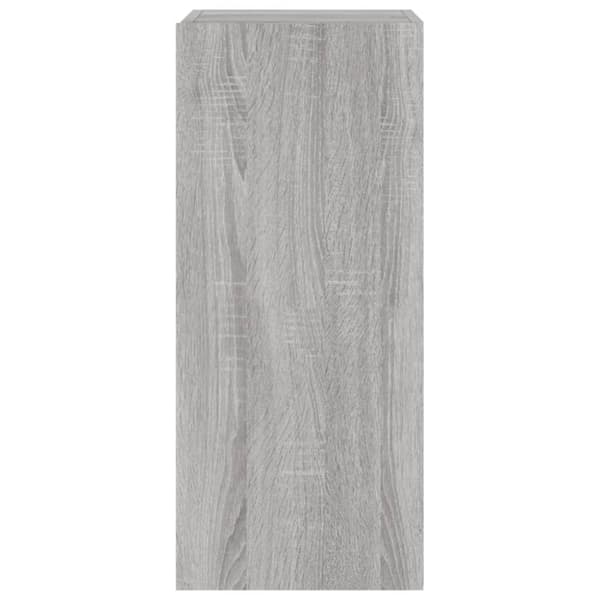 vidaXL Vegghengt TV-benk med LED-lys grå sonoma 30,5x35x70 cm