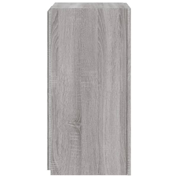 vidaXL Vegghengt TV-benk med LED-lys grå sonoma 30,5x35x70 cm