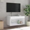 Miniatyrbilde 5 av 11: vidaXL TV-benk med LED-lys hvit 60x30x30 cm