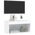 Miniatyrbilde 6 av 11: vidaXL TV-benk med LED-lys hvit 60x30x30 cm