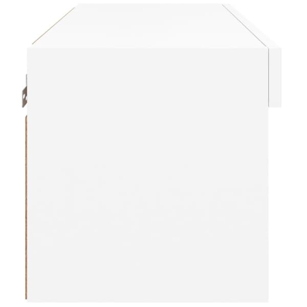 vidaXL TV-benk med LED-lys hvit 60x30x30 cm