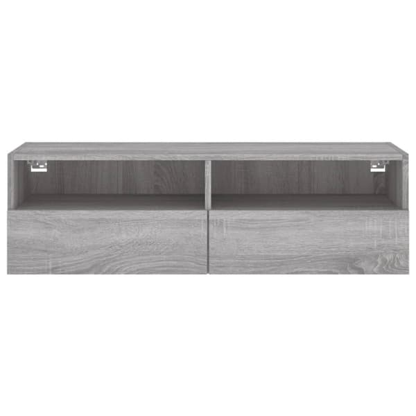 vidaXL TV-seinäkaappi harmaa Sonoma 100x30x30 cm tekninen puu